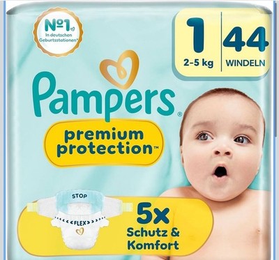 Pampers Premium Protection Einwegwindeln Größe 1 44 Stück 0-4 kg