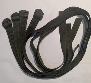 British Army Olive Green PLCE Webbing Utility Straps set of 4 Good Condition