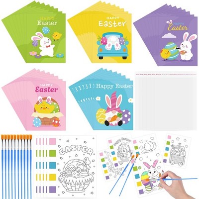 Easter Party Favors Kit for Kids 30 Pack Easter Watercolor Coloring Books Bul...