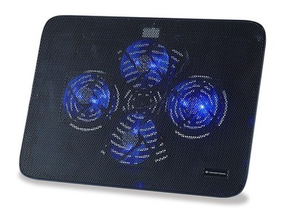 Conceptronic CNBCOOLPADL4F Notebook-Kühlpad 4-Fan Cooling Pad 43,2 cm (17 Zoll)