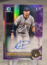 Antonio Pinero 2022 Bowman Chrome Purple Refractor Autograph /250 #CPA-AP