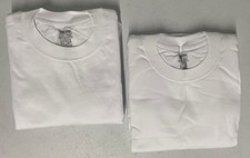 6 PACK Kirkland Signature Men  s 100 Cotton Crew Neck SMALL Tee T-Shirt WHITE