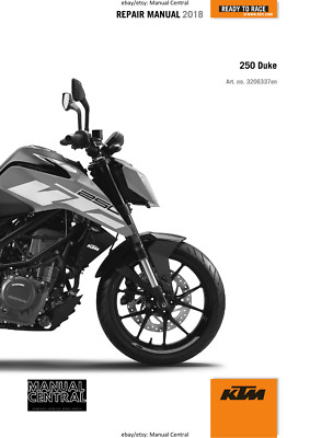 KTM MOTORRAD 2018 - 250 DUKE - WERKSTATT SERVICEHANDBUCH