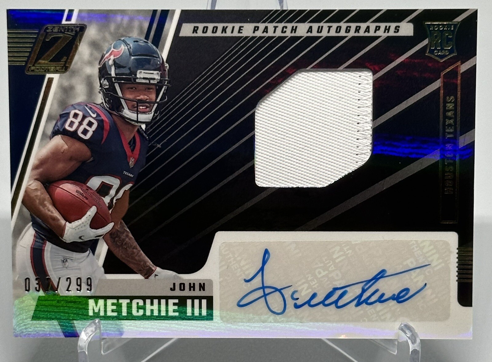 John Metchie III 2022 Panini Zenith Rookie Patch Auto 32/299 #217