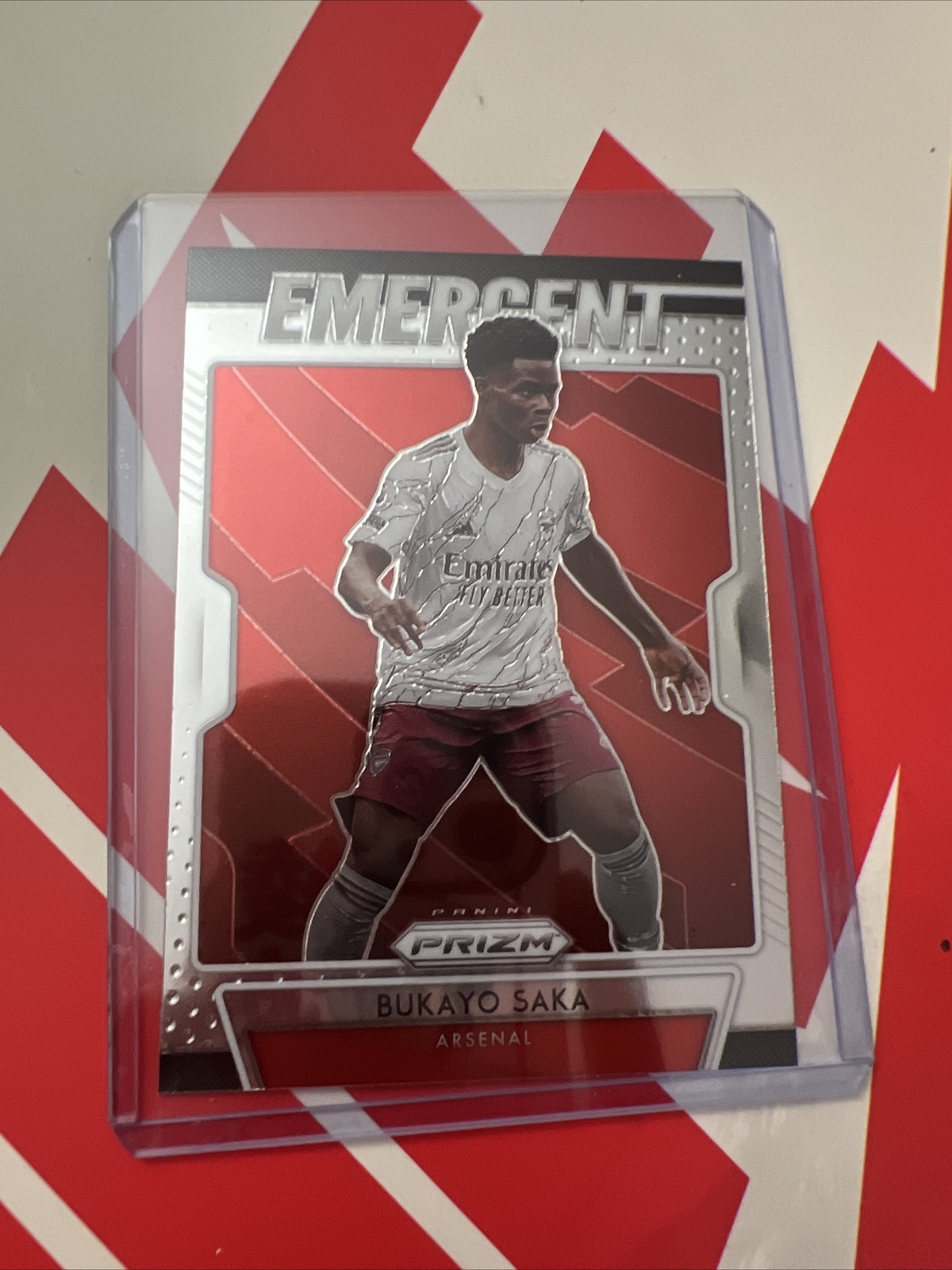2020-21 Panini Prizm Premier League - Emergent Silver Prizm #3 Bukayo Saka