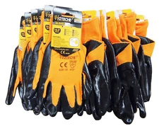 12 Pairs Nitrile Coated Knit Polyester Work Glove Large size 430610
