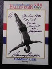 Dr. Sammy Lee THREE X Olympic Medalist Autographed Card TTM Diving HOF RIP