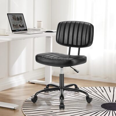 Ergonomic Armless Home Office Chairs Desk with Comfy Low Back Lumbar Support