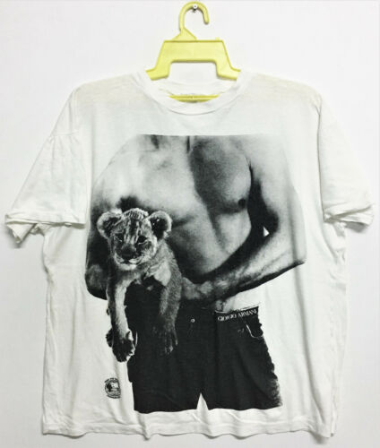 VINTAGE 80s BRUCE WEBER? PHOTOGRAPHY FASHION AID T-SHIRT  - Picture 1 of 4