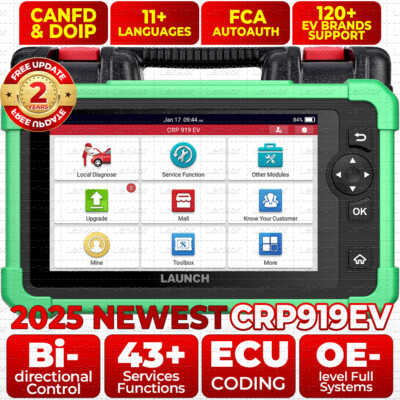 2026 LAUNCH X431 CRP919 EV Electric Car Diagnostic Scanner All System ECU Coding