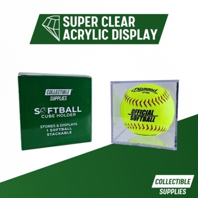 Softball Acrylic Display Case for Softball Cube Storage Case