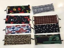 Pleated, Washable, Breathable Cotton Face Mask Pack of 3 