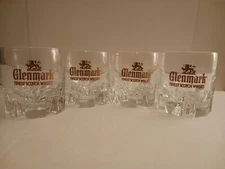 Set of 4 Whiskey Glass Glenmark Finest Scotch  Whisky 