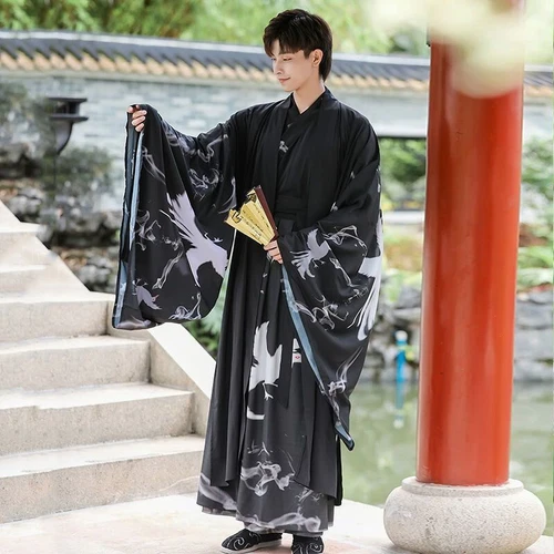 Männer Drachen Muster Kleidung chinesischer Stil traditionelles Hanfu altes Kostüm - Bild 4 von 33