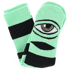 Toy Machine SECT EYE BIG STRIPE CREW Skateboard Socks 1 PAIR MINT