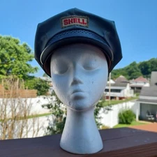 ORIGINAL 70's Vintage Shell Service Station Attendant Hat Cap Size 7 1/4