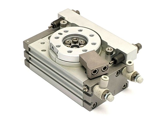 SMC MSQB30H2 Rotary Actuator Table w/ External Shock Absorbers