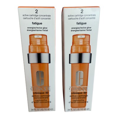 Set of 2 Clinique ID Active Cartridge Concentrate #2 Fatigue Active Glow 10ml