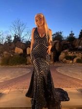 Jovani Blue Prom Dress Size 4