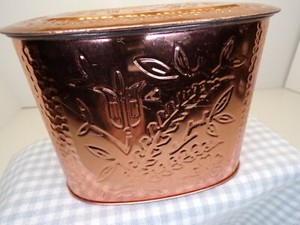 OTTO-KAFFEE (COFFEE) TIN WITH LID--LOOKS LIKE COPPER--KURT OTTO--HAMBURG GERMANY