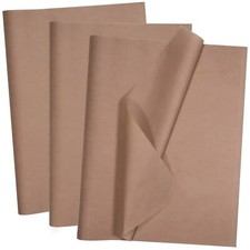 100 Sheets Brown Tissue Paper 14 x 20 Inches Brown Wrapping Paper Bulk for We...