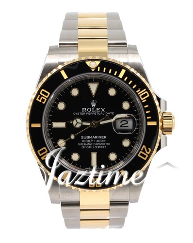 Rolex Submariner Date Black 126613LN 41mm Yellow Gold Ceramic Steel Oyster  NEW | eBay