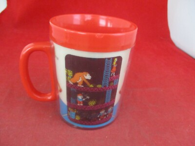 Donkey Kong Arcade Nintendo Plastic Promotional Lecticular Mug Cup Mario Pauline