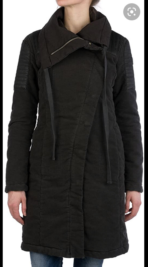 Womens Replay Damen Lagmantel Grey Coat Size S Excellent Condition RRP £275 image 3