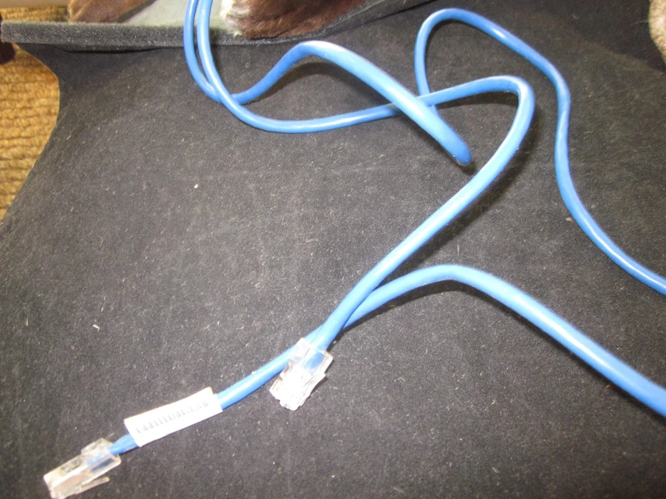 IBM 3522-08000001R 4.5 Foot Blue Ethernet Patch Cable Cord Cat5E Used - Image 2 of 2