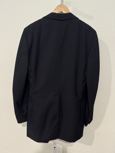 VTG 42 L Polo Ralph Lauren Navy Blue Solid Mid Weight Wool Suit Made USA 70s - Picture 9 of 23