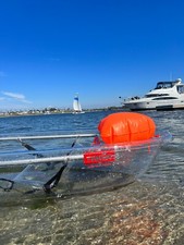 Takao 1-Seater Clear Kayak Single Plexiglass Bottom w/Frame Clear Seat Paddles