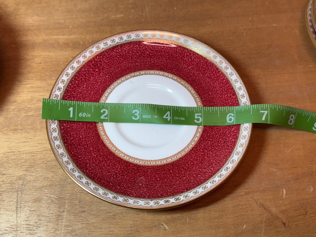 Wedgwood Ulander Powder Ruby w Gold, 6.5