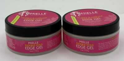 2 Pk MIELLE Honey & Ginger EDGE GEL Flexible Hold For ALL HAIR TYPES 4oz /113 g