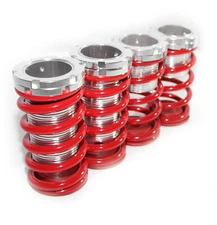EMUSA Coilover Lowering Coil Springs Sets for 91-99 nissan sentra Red/SILVER