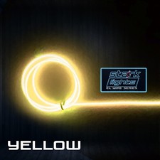 Neon LED Light Glow EL Wire Control String Strip Rope Tube 3.2mm Thick YELLOW