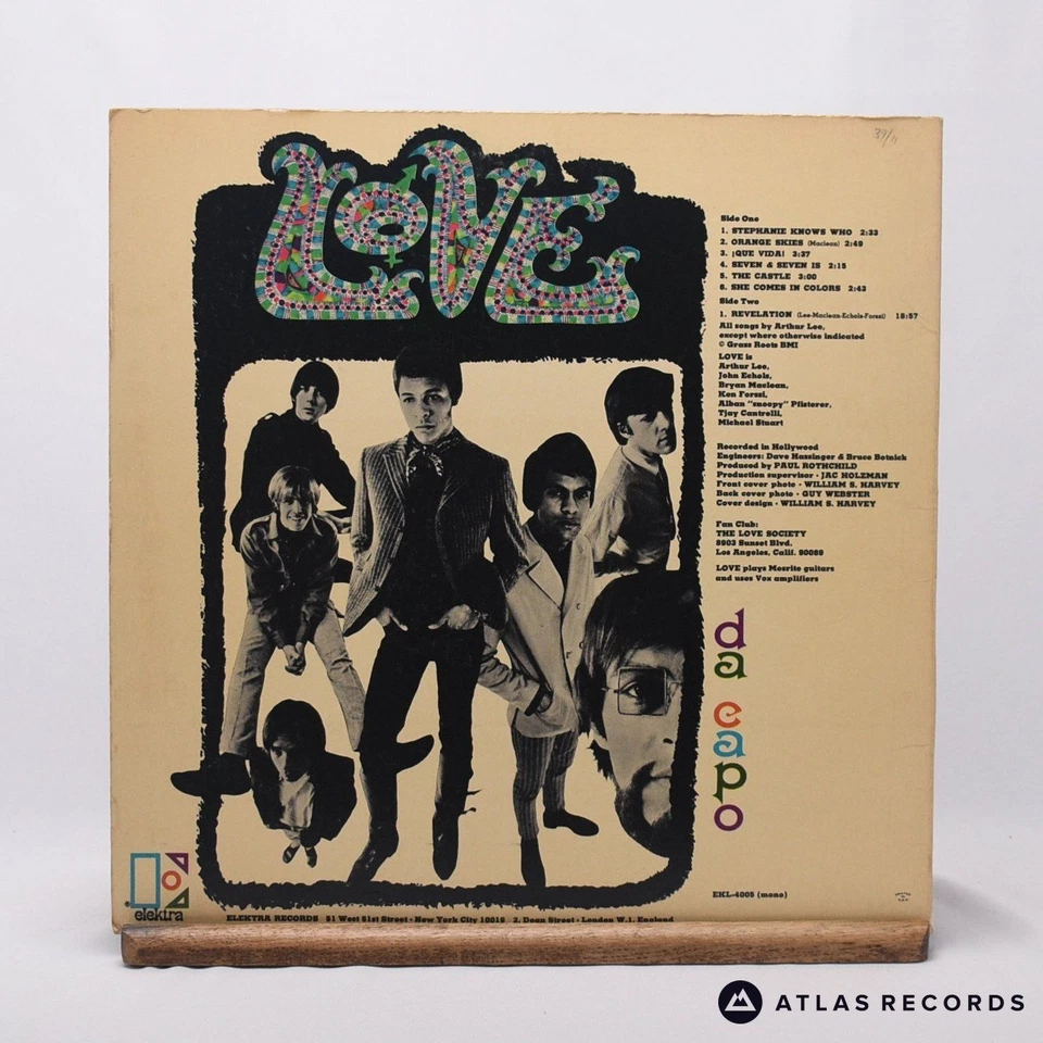 Love Da Capo A-1 B-1 Mono LP Album Vinyl Record 1967 EKL-4005 Elektra - VG/VG+ - Image 3 of 4