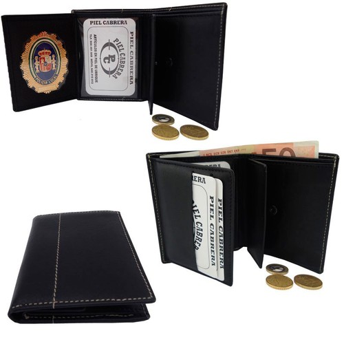 Cartera Porta Credencial Policia Local con Insignias y Monedero. Cabrera | eBay