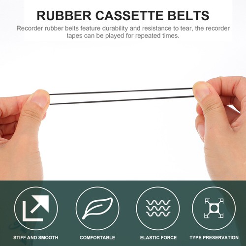 60 Pcs Courroies Cassette Caoutchouc Lecteur Cassette Courroies Deck Carré Plat - Photo 8/12