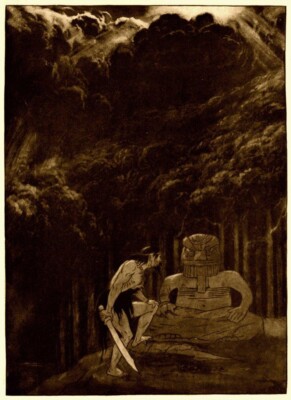 The Silence of Ged   Sidney Sime 1910 Art Print   Symbolist Fantasy Visionary