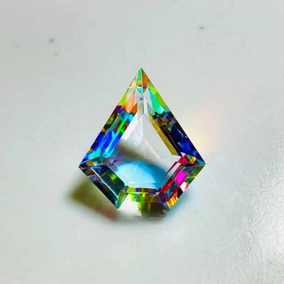 Certified 50 Ct Natural Rainbow Color Fancy Cut Mystic Topaz Loose Gemstone