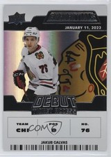 2022-23 Upper Deck Credentials Debut Ticket Access /999 Tier 1 Jakub Galvas 1c7q