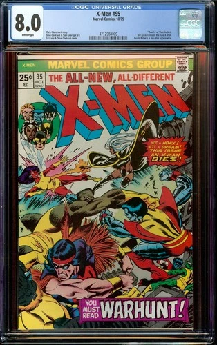 X-Men #95 CGC 8.0 WHITE Pages Marvel Comics 1975 - 3rd Appearance of New Team