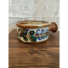 Artist Ken Edwards Tonala pottery soup or individual casserole Mexico vintage 
