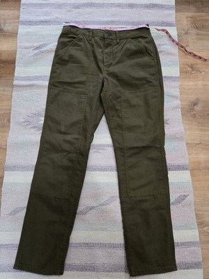 REI COOPERATIVE Olive Canvas Workwear Pants Women's Size 10 Straight Leg