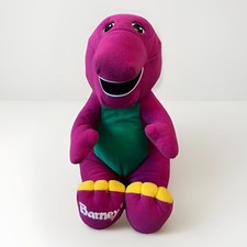 Vintage Talking Barney Plush Toy 1996 Playskool 18 Purple Dinosaur Tested Works