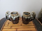 Vintage Harker Rockingham Hound Handle Mugs Pair 18 oz Ohio Pottery — photo 7