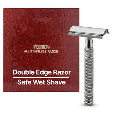 - All Stainless Steel Double Edge Safety Razor AS-D2 - Luxurious Single Blade Ra
