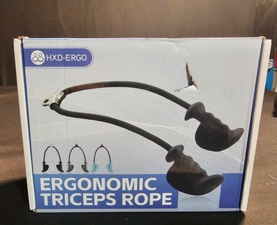Ergonomic Triceps Rope Pull Down 36-inch Natural Rubber Grip