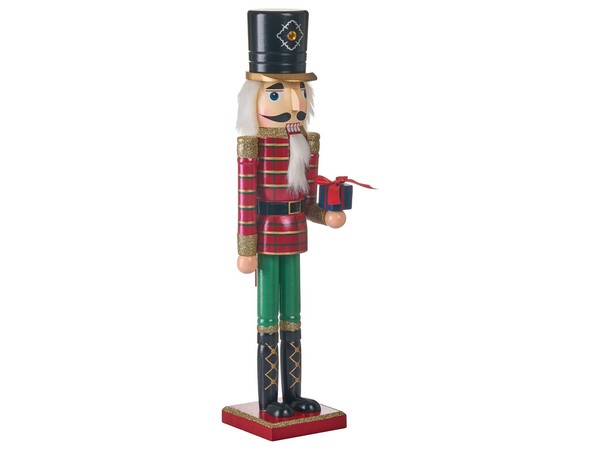 Nussknacker-Figur Kiefernholz Handgefertigte Weihnachtsdeko Rot Rodsjon-image