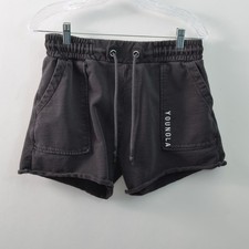 YoungLA The Bloom 106 French Terry Shorts Mens Medium 4" Inseam Gray Cotton